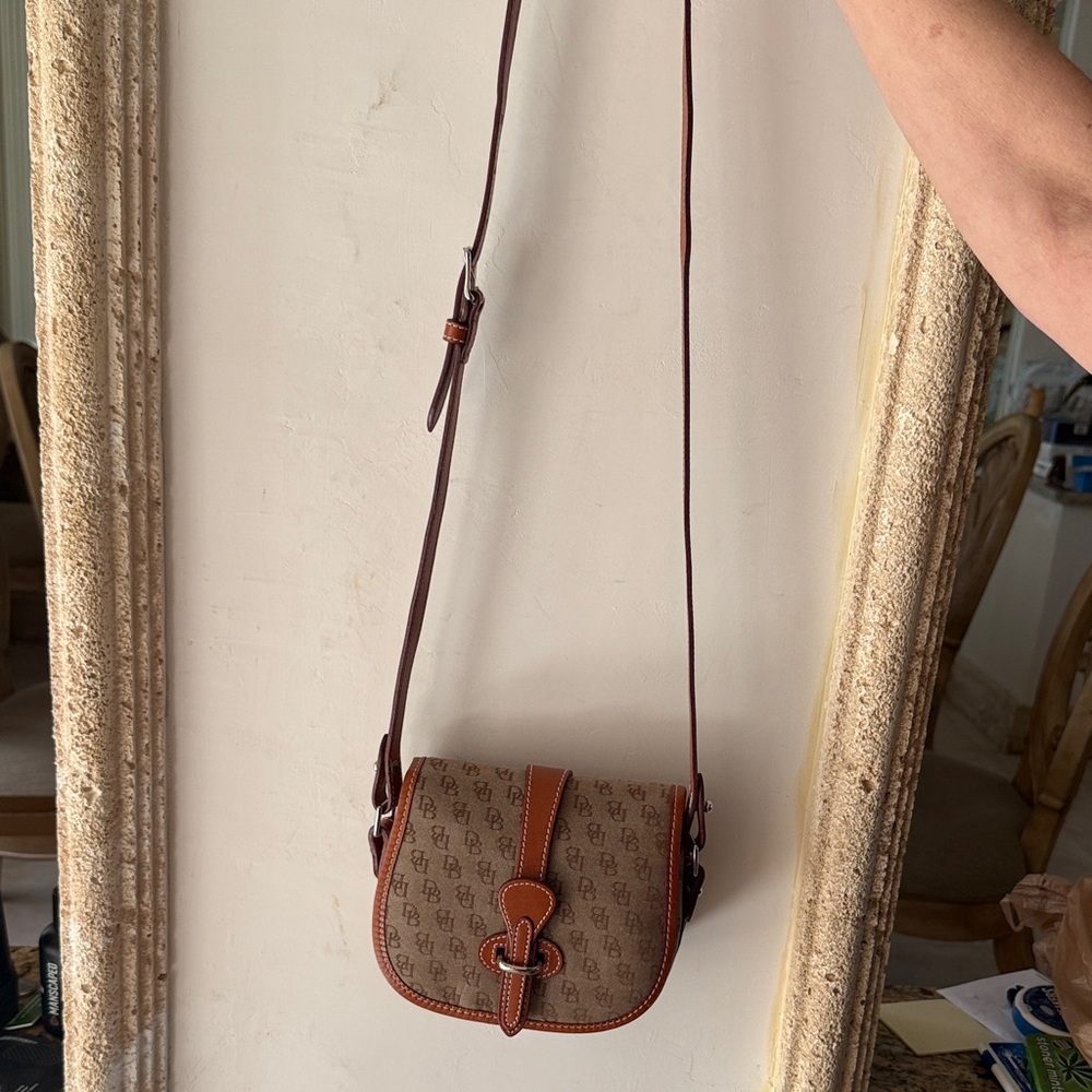 Dooney & Bourke Brown Logo Crossbody Bag